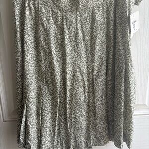 Vintage Green Patterned  Skirt